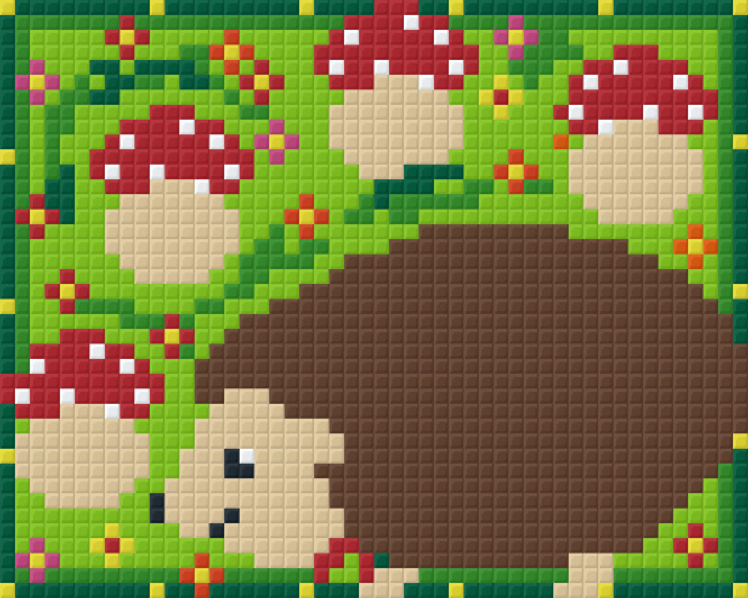 Hedgehog One [1] Baseplate PixelHobby Mini-mosaic Art Kit image 0